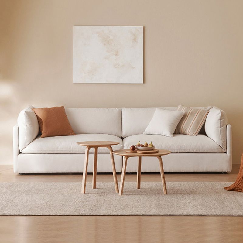 Modern linnen smokingstandarm standaard bank met slipcovered voor woonkamer, appartement