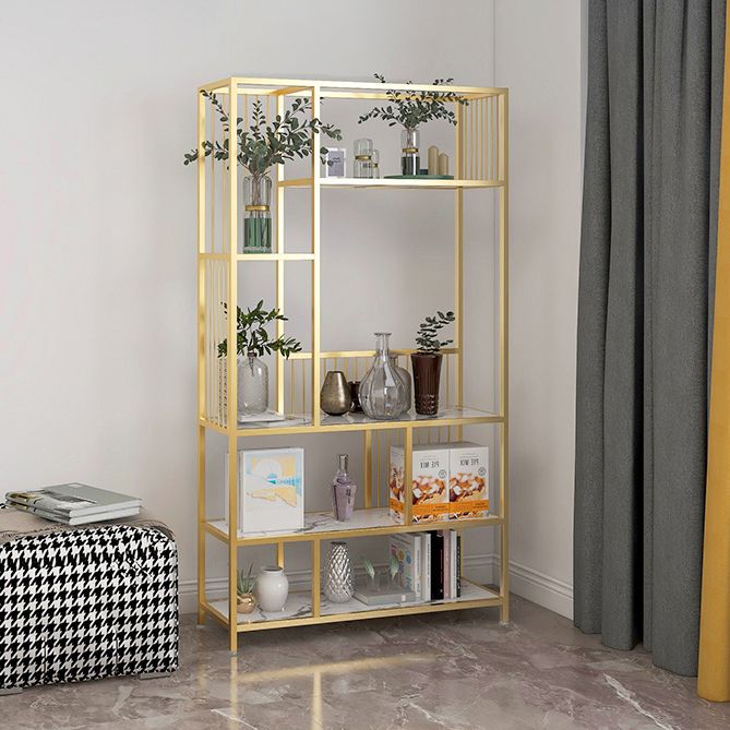 Open Back Shelf Bookcase 5 Levels with Rectangular Shelves Shelf 71" Tall