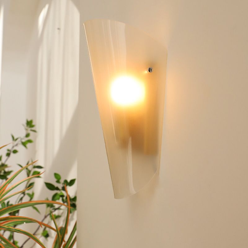 Modern Glass Wall Mounted Lamp 1-Light Wall Lights for Bedroom