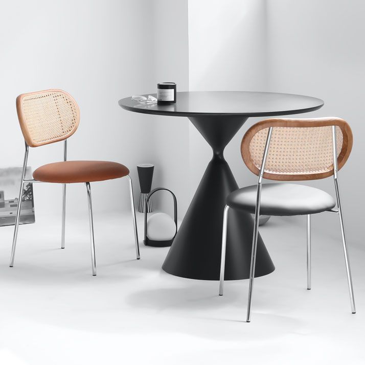 Modern Style Metal Chair Dining Armless Open Back Chairs for Kitchen