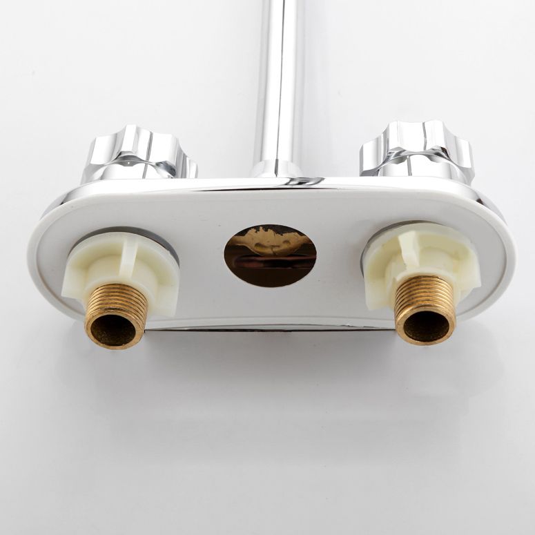 Circular 2-handle Bathroom Faucet Contemporary Brass Vessel Faucet