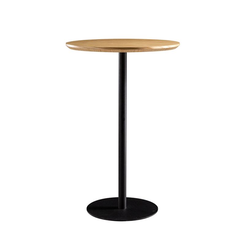 41.3"H Modern Pub Table Solid Wood Bar Height Round Bar Table