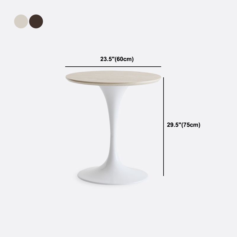 Contemporary Casual Dining Table Round Top Dinner Table Kitchen Home