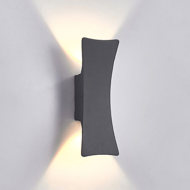 Contemporary Wall Sconce Curve Waterproof Sconce Lighting with Aluminium