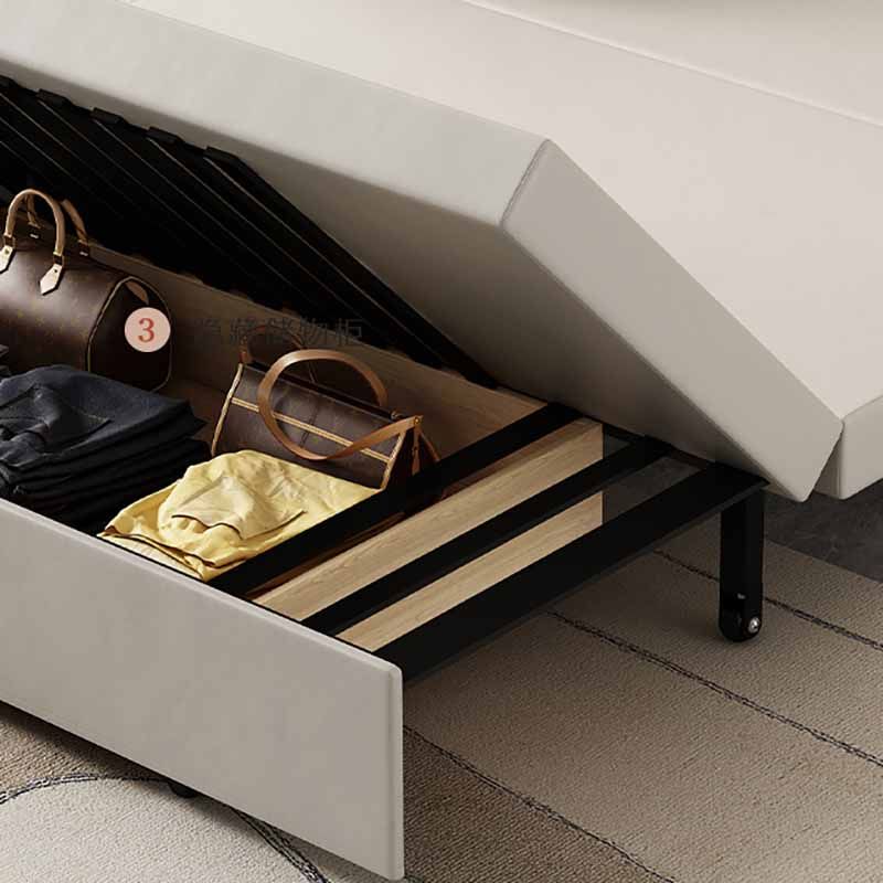Faux Leather Convertible Sofa Bed with Pillows Seating with Storage