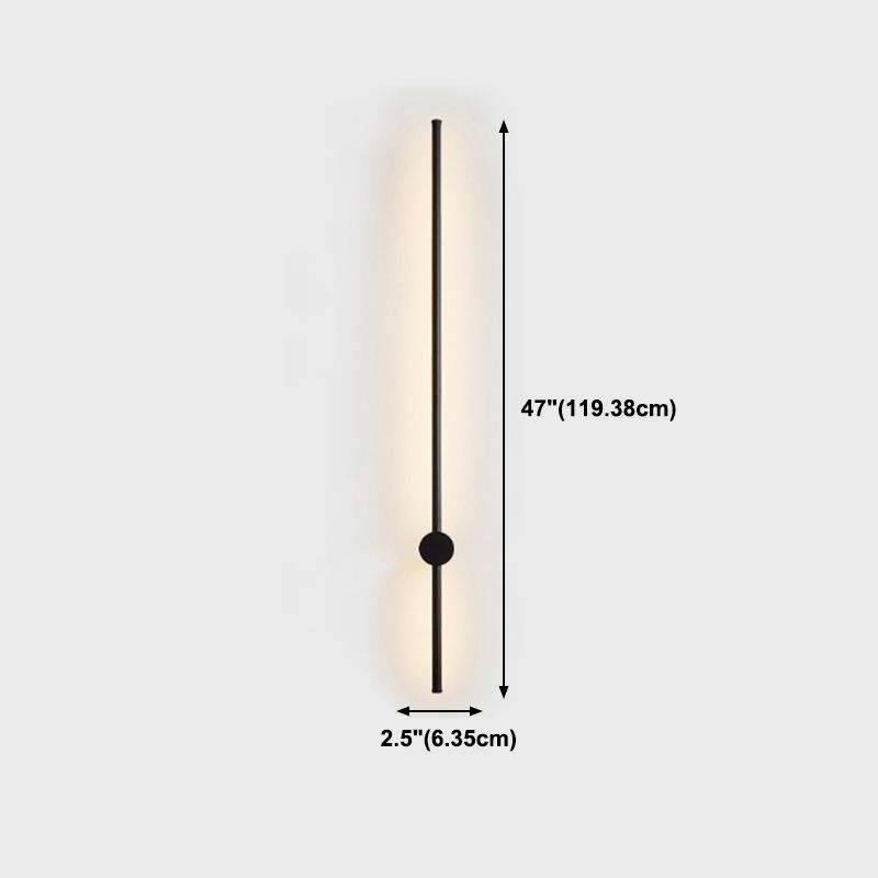 Linearer Schatten Metall Wandleuchte moderner Stil Multi -Leuchten Wandmontage Licht in Schwarz