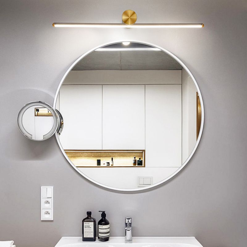 Lampada a parete a LED lineare in alluminio nella moderna semplicità di rame da parete interno con tonalità silicone