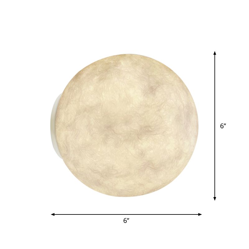 Spherical Resin Wall Mount Light Modernism 6"/10" Dia LED Yellow Wall Sconce Lighting for Living Room