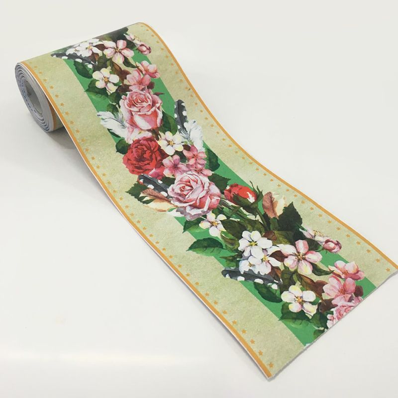 2 Pcs Blooming Peonies Wallpapers Pick Up Sticks Farmhouse Bathroom Wall Art, 33' x 4"