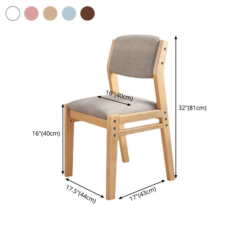 Inicio Silla de madera moderna para interiores y exteriores, silla individual de comedor con respaldo abierto sin brazos