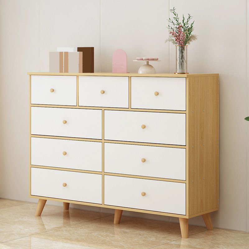 Rectangle Accent Chest with Drawers Wooden Straight Legs Chest