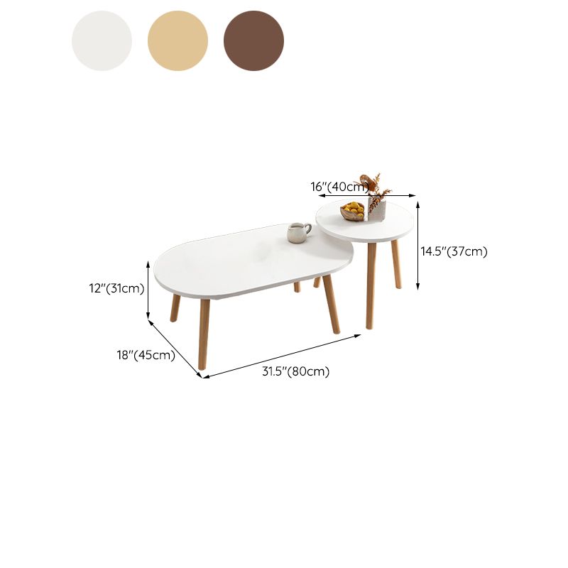 Modern Coffee or End Table Artificial Wood Coffee Table with 4 Legs