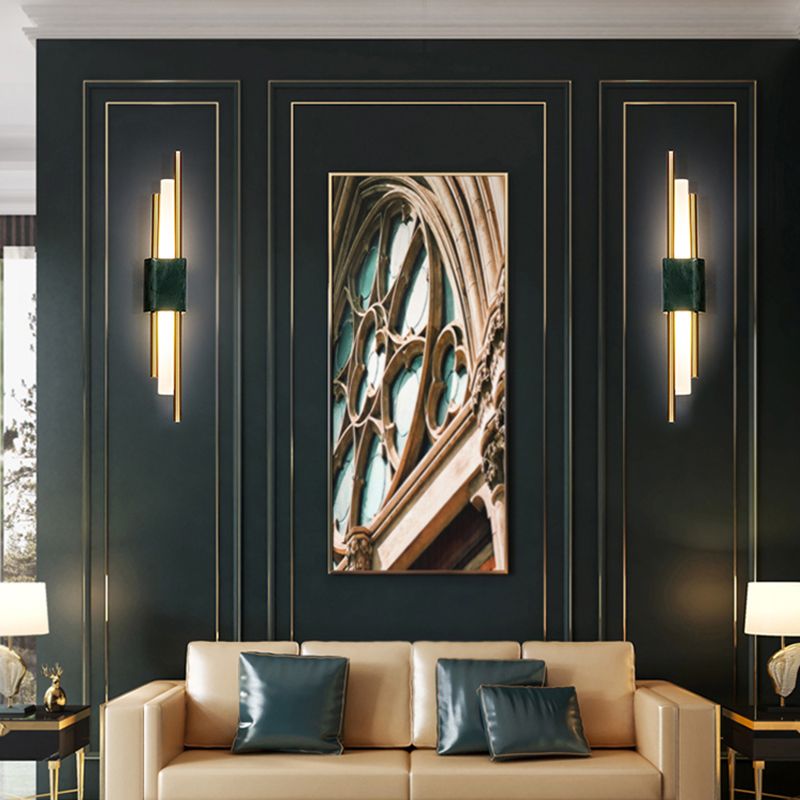 Metal Linear Shade Wall Sconce Modern Style 1 Light Wall Mount Light Fixture