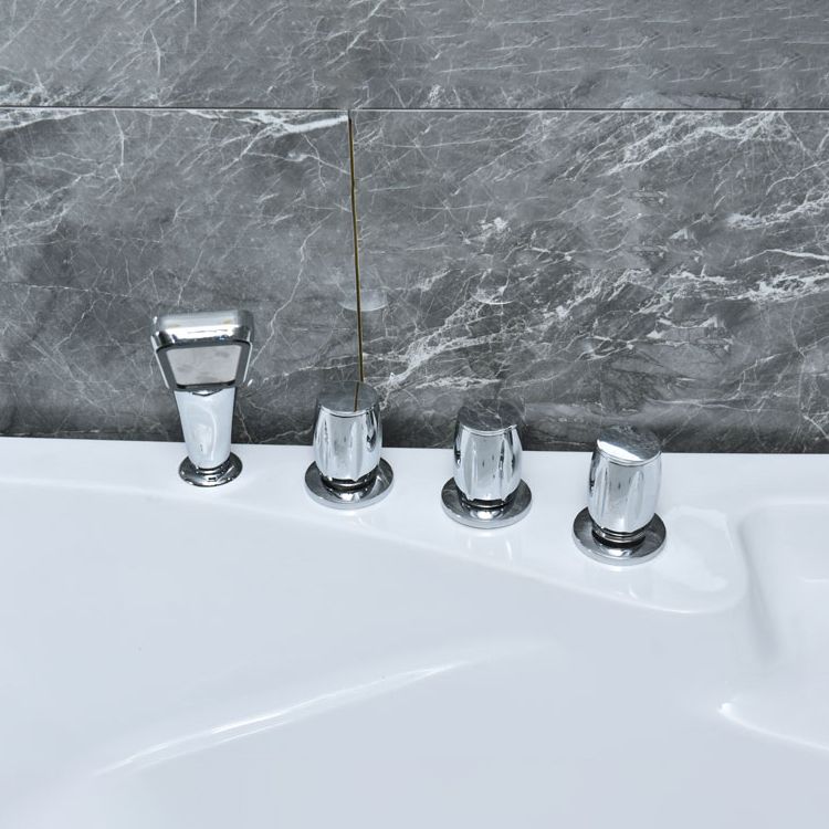 Corner Soaking Acrylic Bathtub Antique Finish Back to Wall Bath Tub