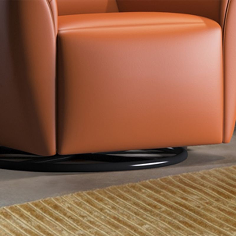 Genuine Leather Convertible Chair 33.46" L x 39.37" W x 40.15" H Swivel Chair