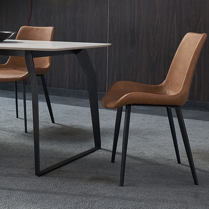 Modern 1/4/5/6/7 Pieces Furniture White Rectangle Sintered Stone Dining Room Set