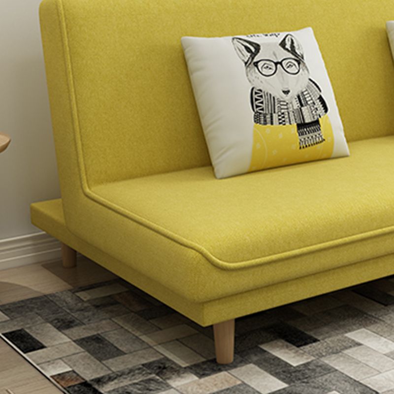 19.68" W Armless Settee  with Cotton Blend  Convertible Sleeper Sofa for Living Room