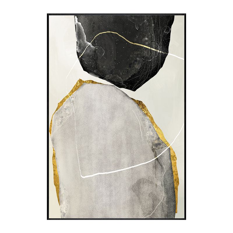 Textured Marble Pattern Painting Canvas Scandinavian Style Art Print for Playroom