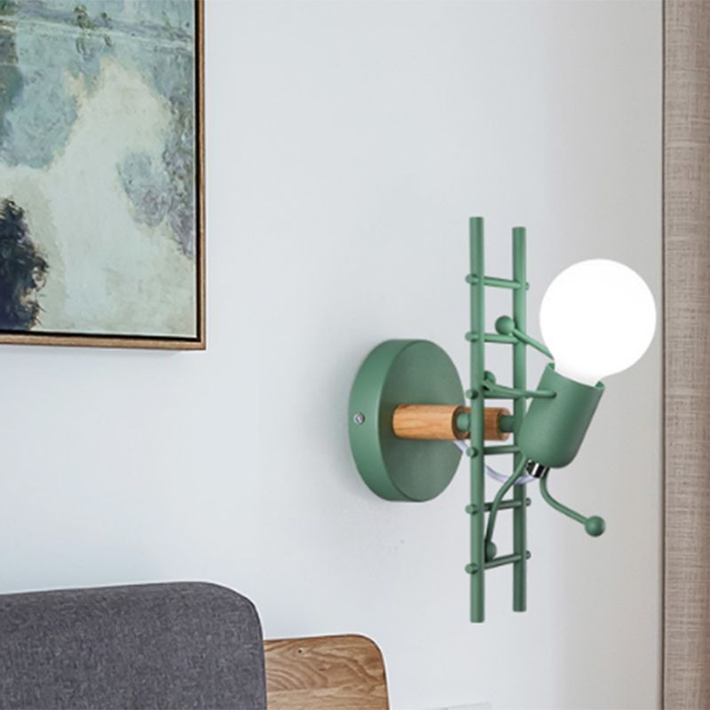 Light Aibture a monte della parete in metallo semplice stile moderno 1 luce da parete interno a parete