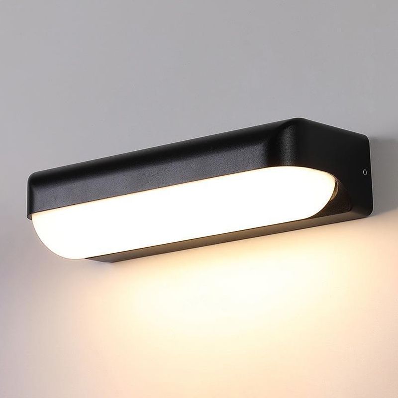 Simple Wall Sconce Waterproof Outdoor Sconce Light Fixture in Black