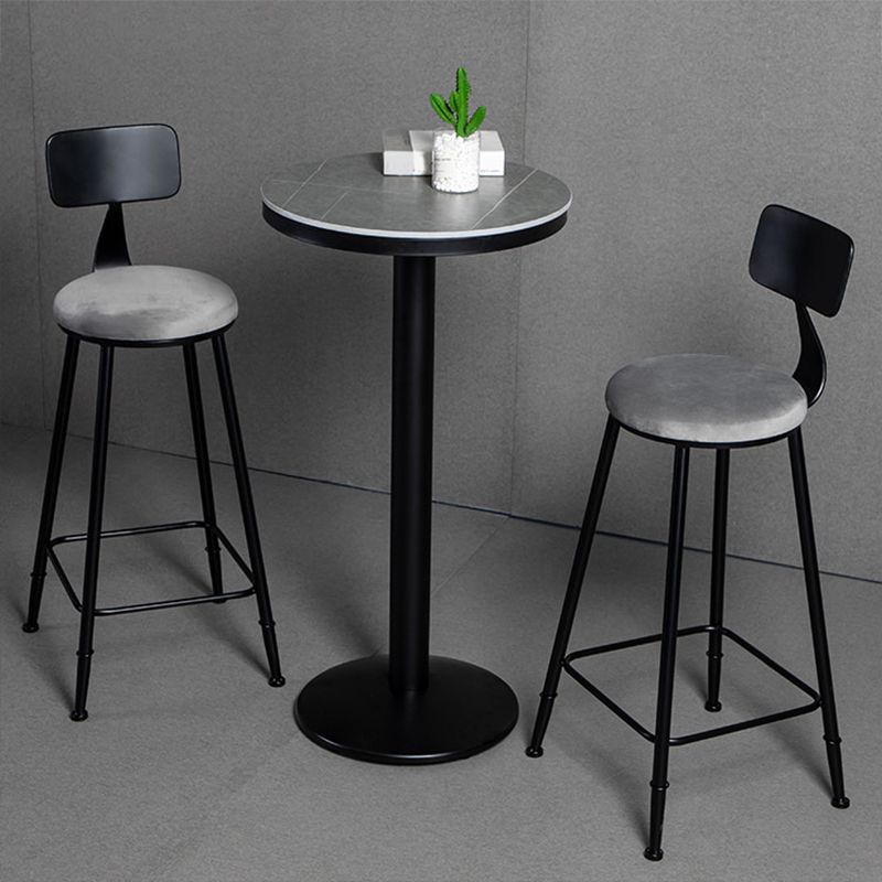 Industrial Stone Bar Table Set 1/3 Pieces Round Counter Table Set for Indoor