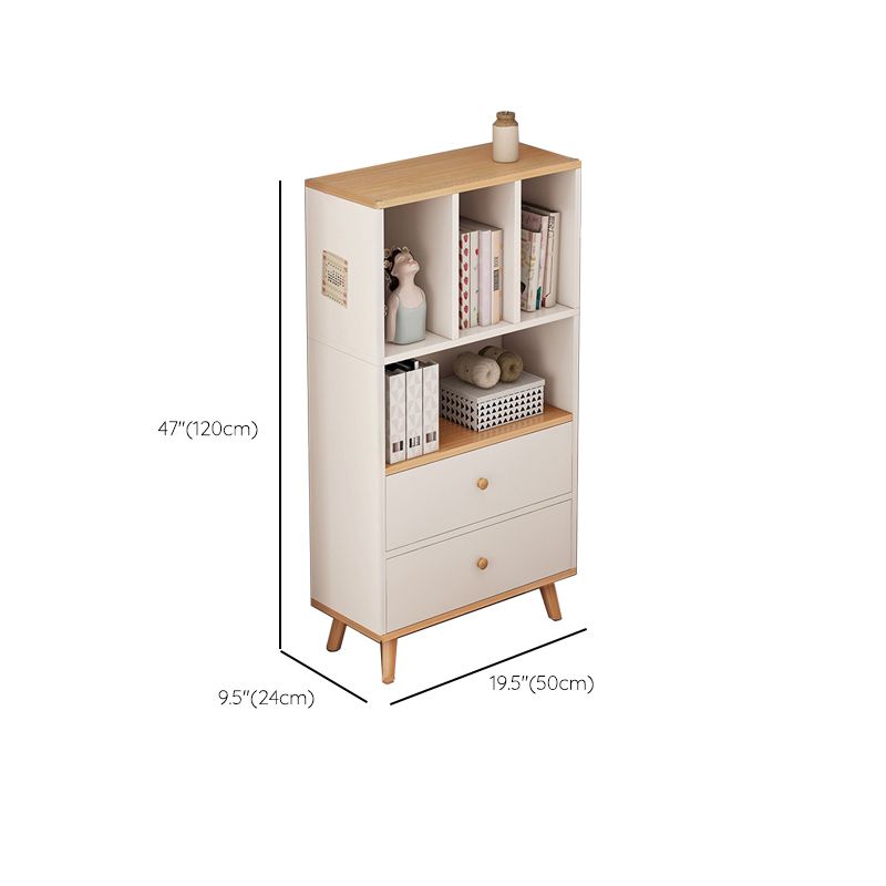 Contemporary Wood Chest Rectangle with Doors Side Cabinet with Shelves