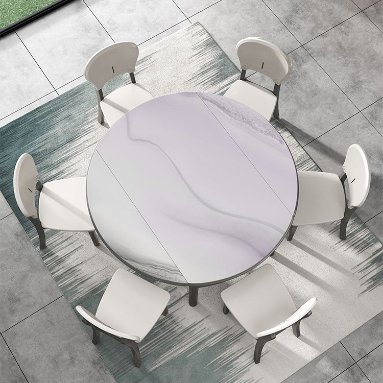 Modern Scalable Stone Dining Table Rubber Base for Dining Room