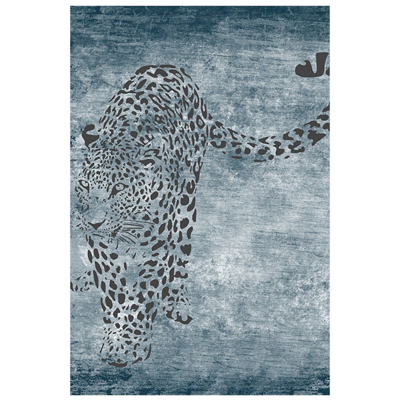 Funky Leopard Pattern Area Rug Modern Individuality Carpet Non-Slip Backing Rug for Home Decoration
