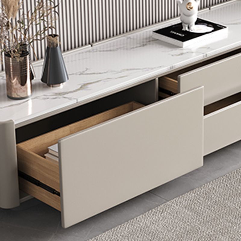 Contemporary TV Stand Console with Rectangle Top for Living Room