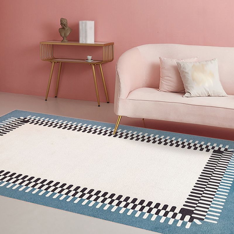 Geometric Pattern Rug Chenille Modern Rug Pet Friendly Washable Non-Slip Area Rug for Living Room