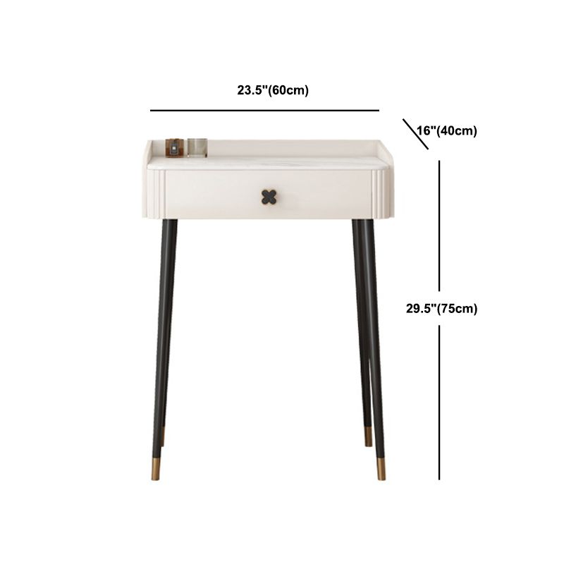 Contemporary Vanity Dressing Table Slate Top Make-up Vanity with Drawer