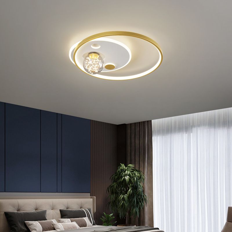 Ring Simplicity Lighting Fixture Gypsophila LED Flush Mounted Ceiling Lights