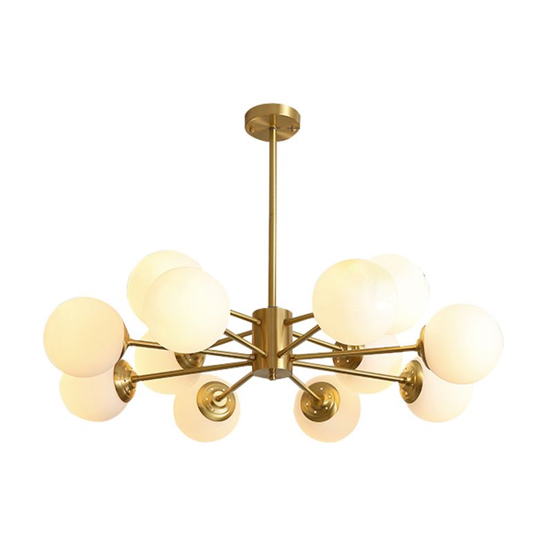 Nordic Glass Chandelier Light Fixtures Restaurant Multi Head Hanging Chandelier