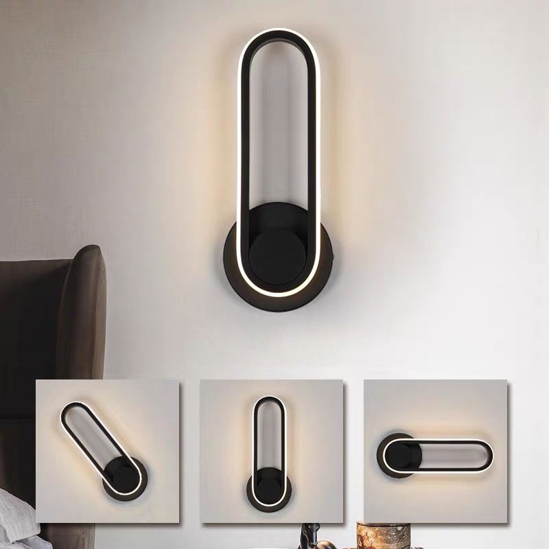 Iluminación moderna de pared ajustable de metal de 1 luces para el dormitorio para el dormitorio