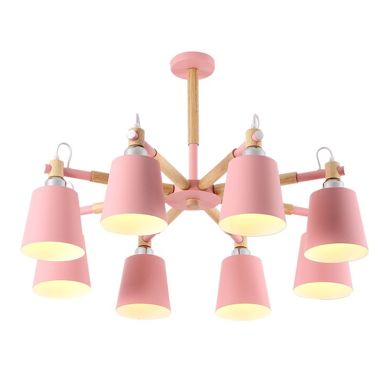 Hölzerne Kegelform Pendelleuchte Leuchte Einfacher Deckenleuchter im Wohnzimmer