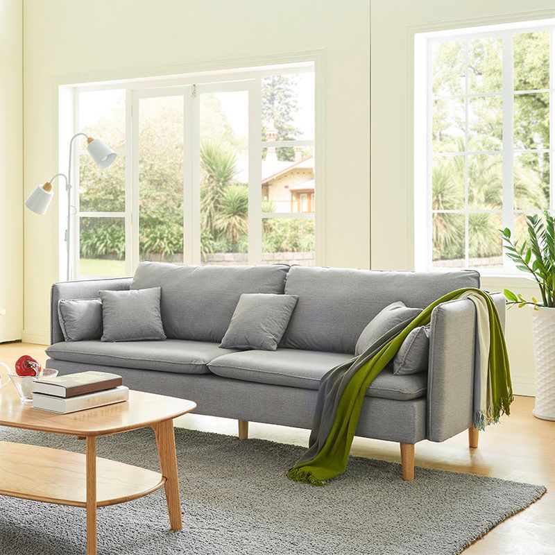 Contemporary Cushions Standard Pillow Top Arm Slipcovered Sofa