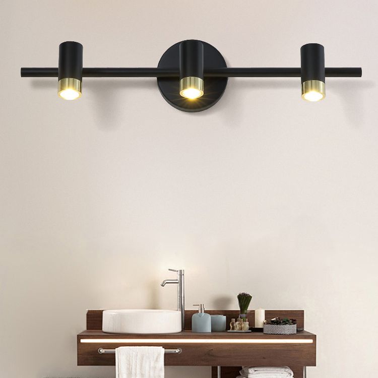 Modern Simple Style Iron Vanity Light Cylinder Shape Vanity Lamp for Shower Room