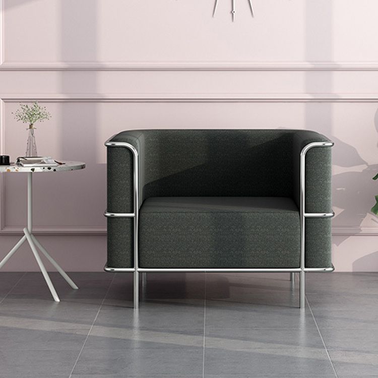 Tight Back Settee Stain Resistant Solid Color Sofa for Living Room