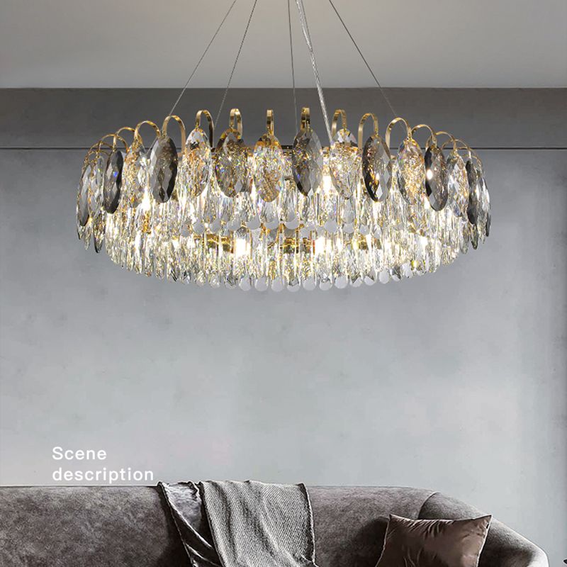 Lámpara de lámpara de cristal de lámpara de estilo moderno para sala de estar de dormitorio