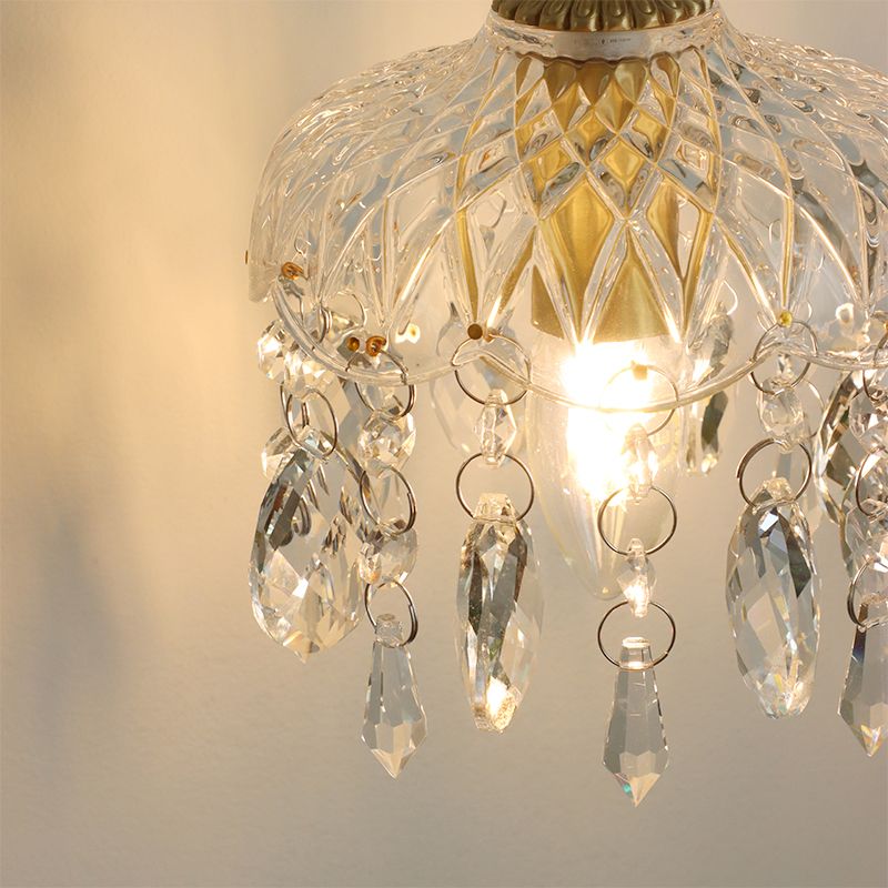 Crystal Raindrop Wall Sconce Lights Modern Style 1 Light Wall Mounted Lamps