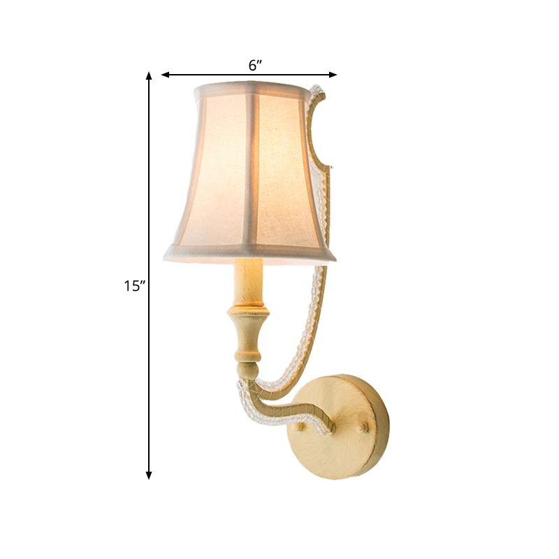 Empire Shade Fabric Mur Murd Light Rustique 1/2 lumières Éclair