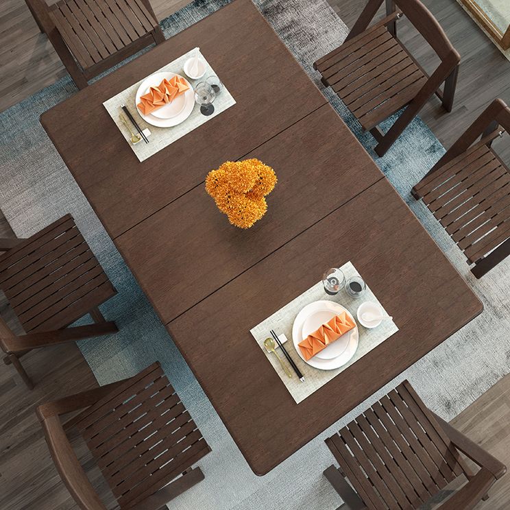 Modern Dining Set 1/2 Pcs Solid Wood Dining Table with Drop Leaf