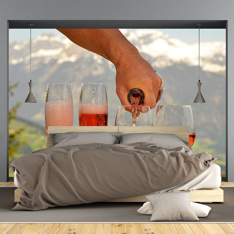High Alcohol Content Wall Mural for Pub Mildew Resistant Wall Covering