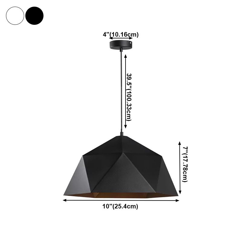 Forme de bol en métal Lumières suspendues de style moderne 1 Tête Hanging Mount Fixture pour le restaurant