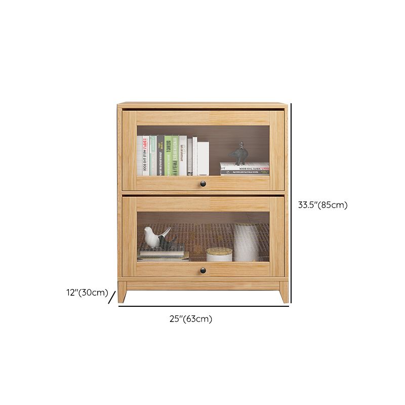 Scandinavian Closed Back Book Shelf Standard Wooden Bookcase