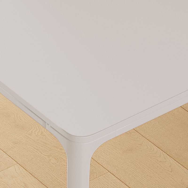 Modern 1/3/4/5/7 Pieces Dining Table Set Stone Rectangle Furniture in White