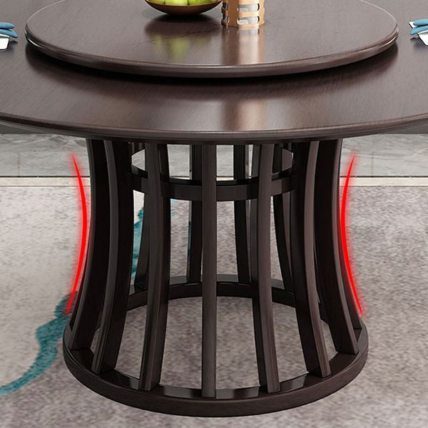 Wood Round Pedestal Dining Table Modern Dining Room Kitchen Home Furniture