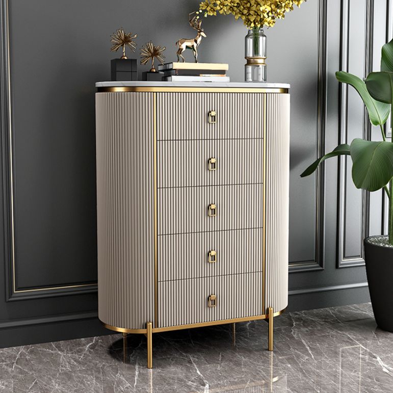 Modern Lingerie Chest Marble Vertical Storage Chest Dresser for Bedroom