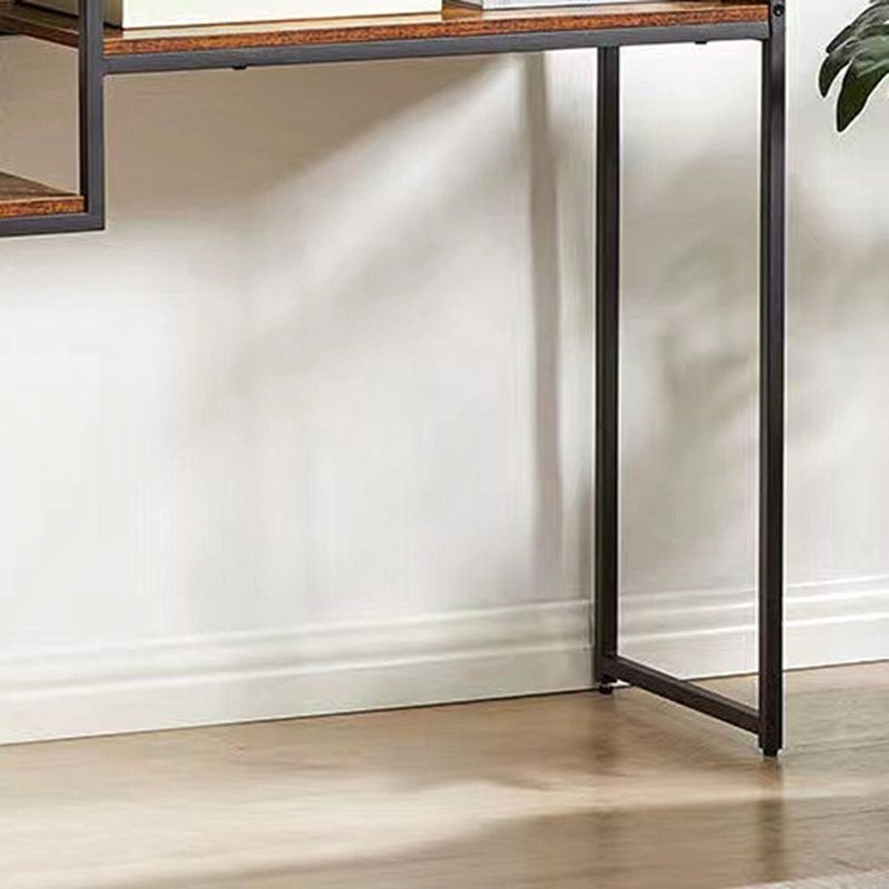 Rectangle Shape Contemporary Console Table Brown and Black Wood Console Sofa Table