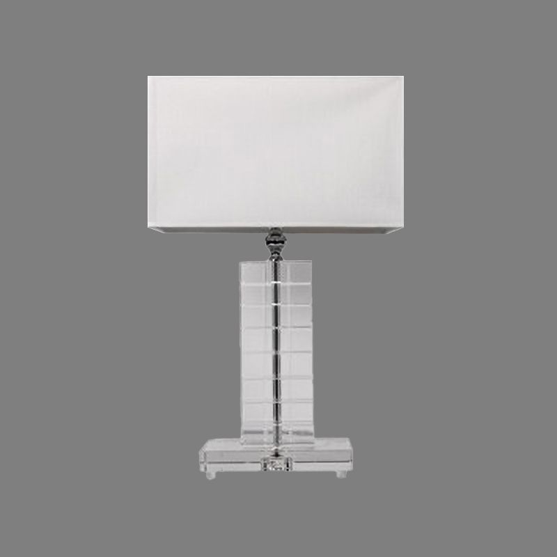 Moderniste Rectangulaire LECTURE LEILLE CRISTAL 1 CRISTAL 1 lampe de nuit en blanc en blanc